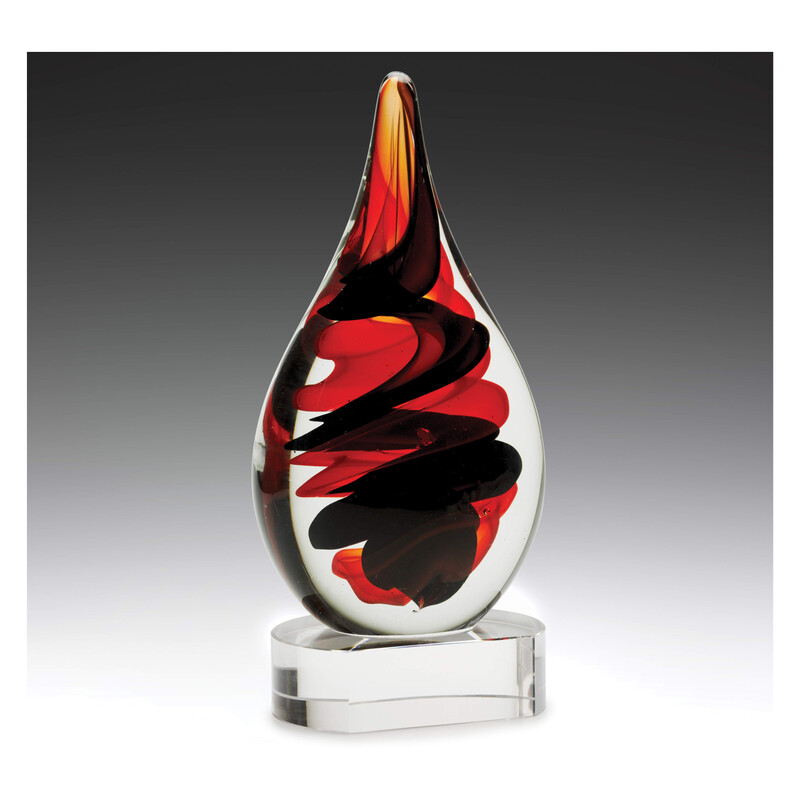 Art Glass Red &amp; Black AG312