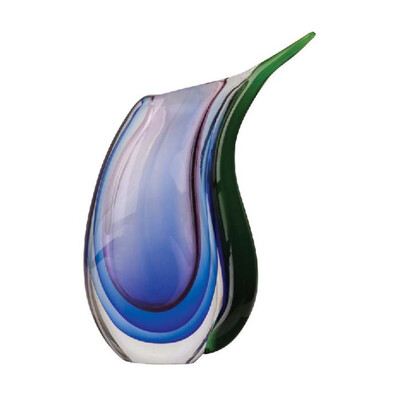 Coloured Glass Penguin Vase by Zibo