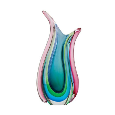 Coloured Glass Rainbow  Vase by Zibo