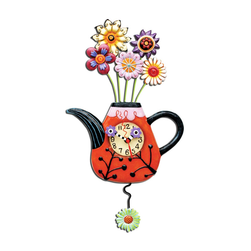 &#39;Flowerteaful&#39; Allen Designs Pendulum Clock