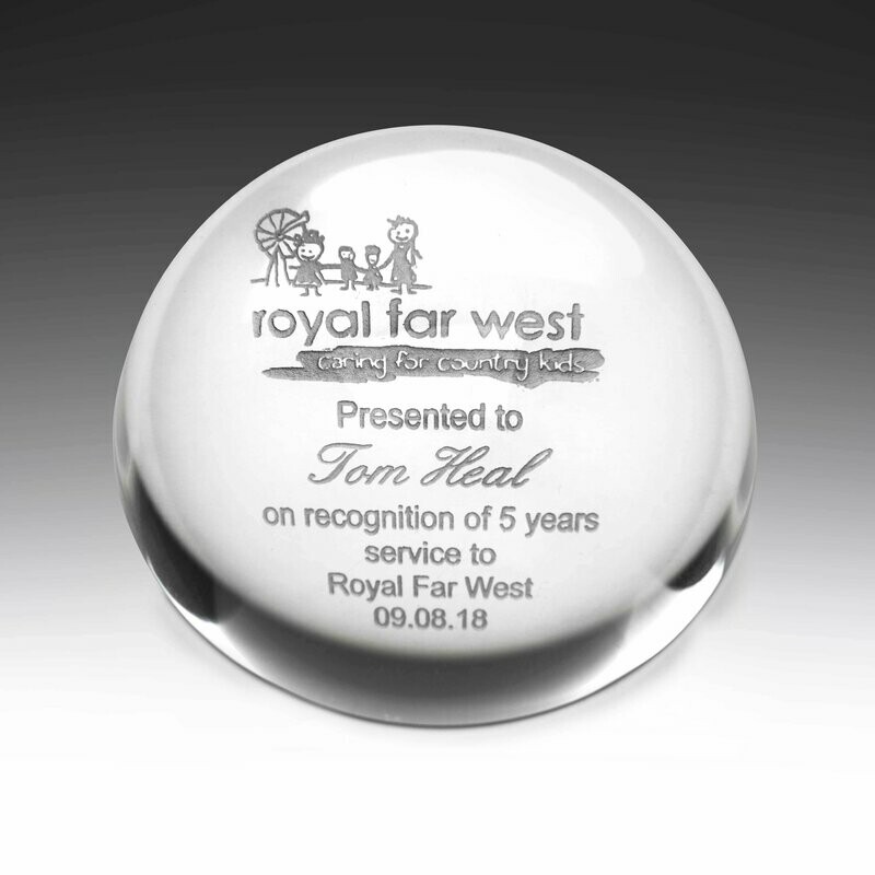 Crystal Domed Paperweight