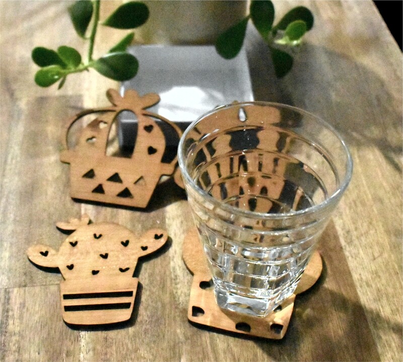 Succulent Timber Coasters