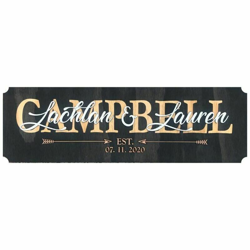 Laser Cut Rustic Name Sign