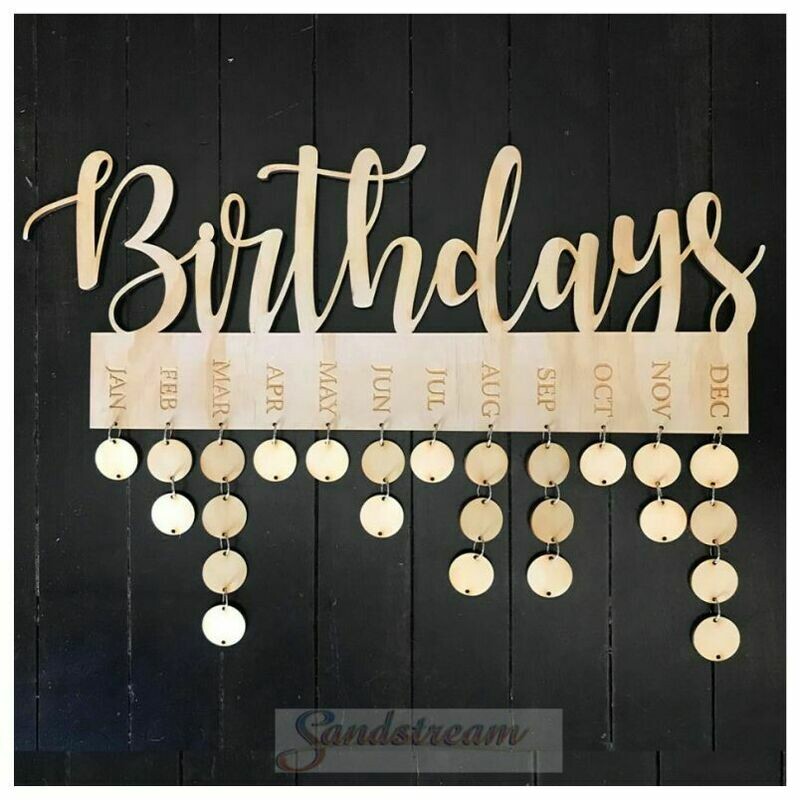 7mm Ply Birthday Calendar