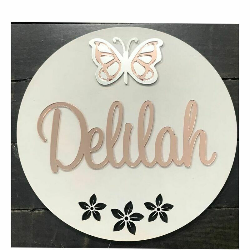 Butterfly Door Sign