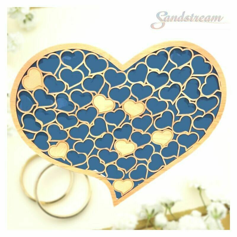 Honeycomb Heart Shaped Guest Book