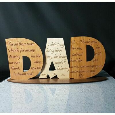 Unique DAD Timber Sign