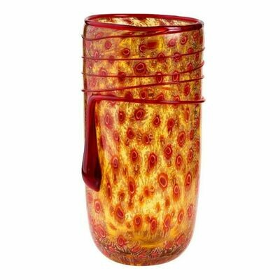 Coloured Glass Yinghua Vase by Zibo