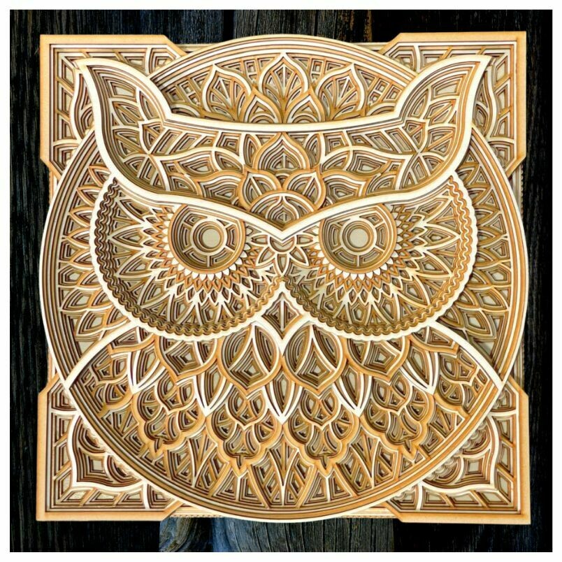 Owl Layered Mandala