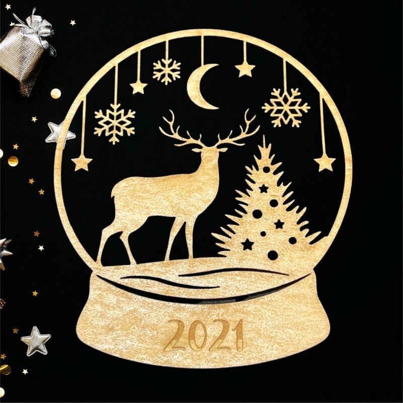 Personalised Christmas Deer Deco