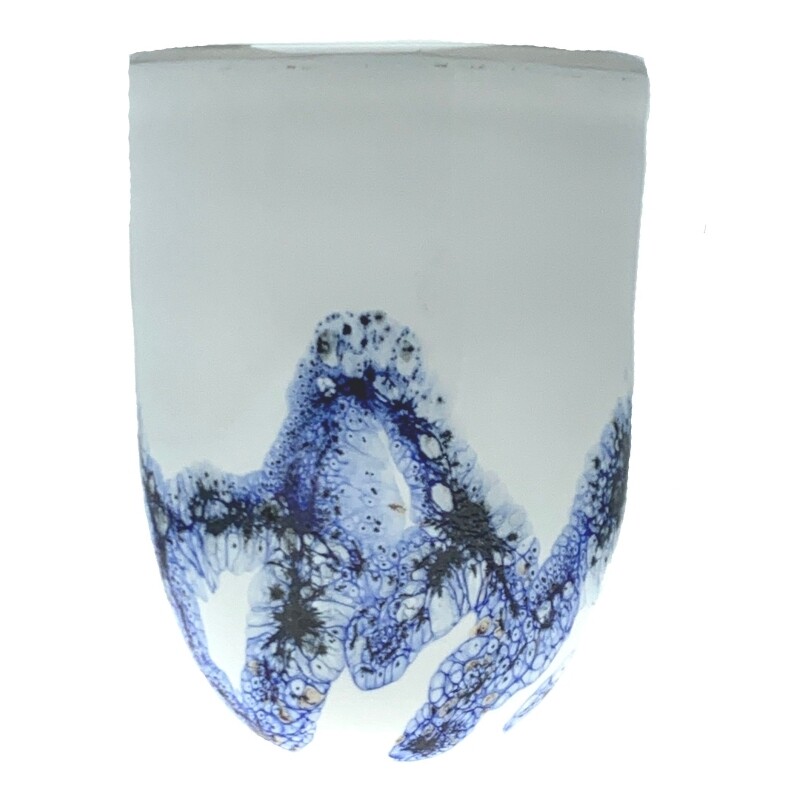Coloured Glass Kamagawa Vase by Zibo