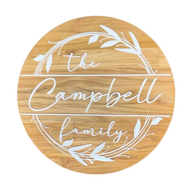 Personalised Family Round Sign