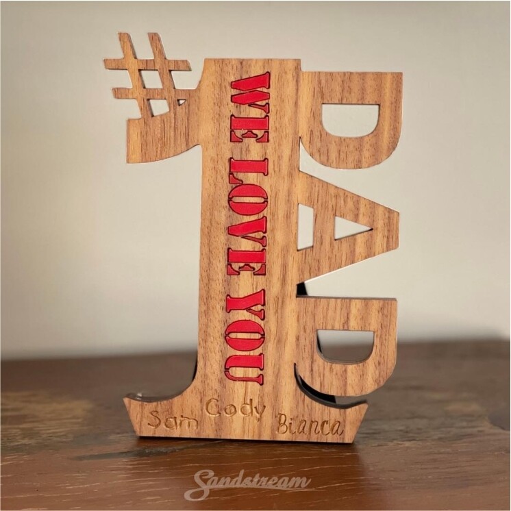 DAD Free Standing Timber Sign