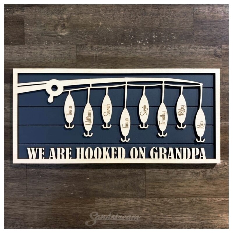 Grandpa Fishing Sign