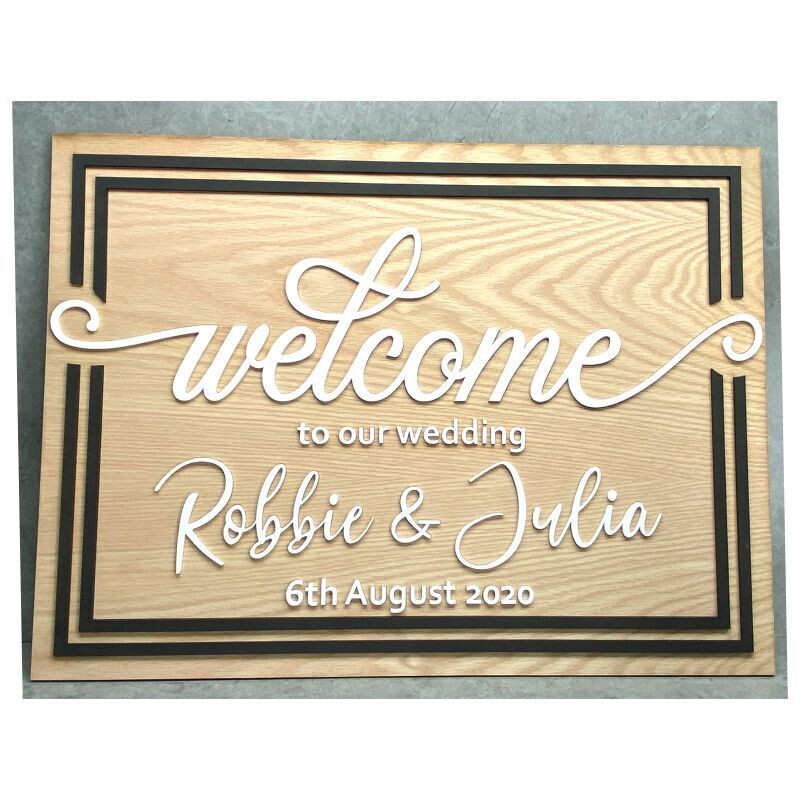 Timber &amp; Acrylic Wedding Sign