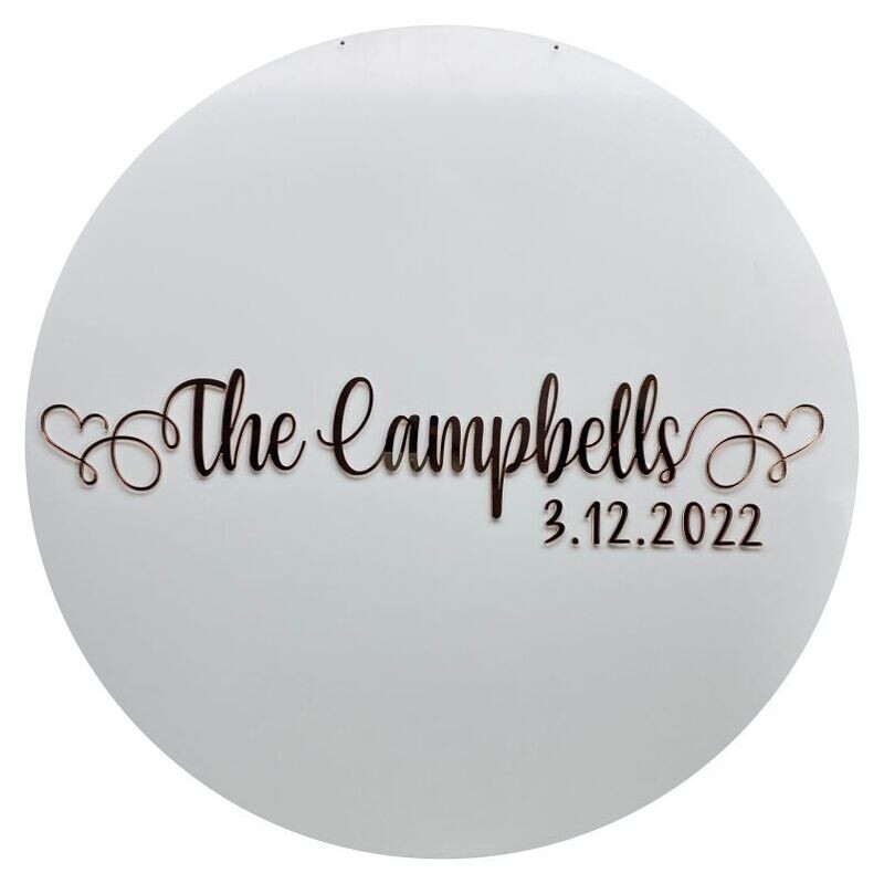 White Acrylic Wedding Sign
