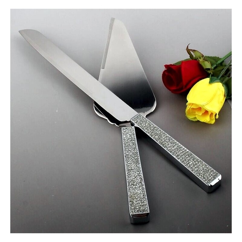 Diamonte Cake Server Set