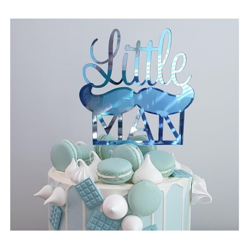 Little Man Baby Shower Cake Topper