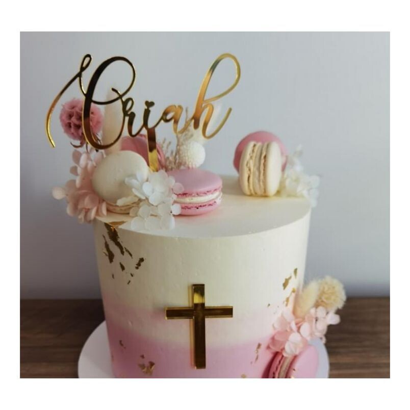 Baptism/Christening Cake Topper &amp; Charm