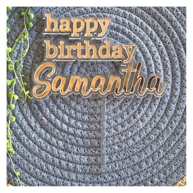 Happy BDay Layered Cake Topper
