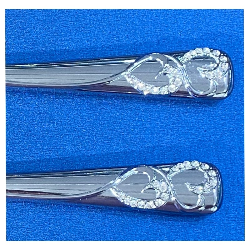 Silver Hearts Cake Server Set