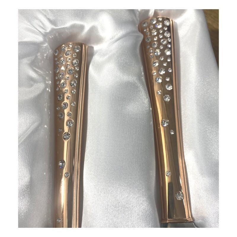 Rose Gold Cake Server Set