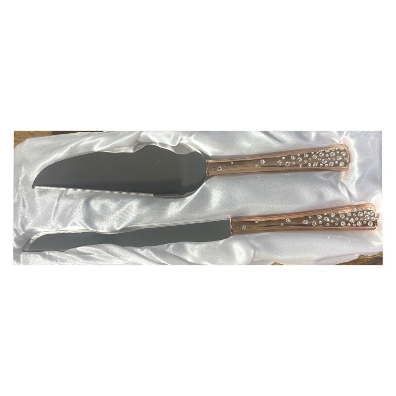 Rose Gold Cake Server Set