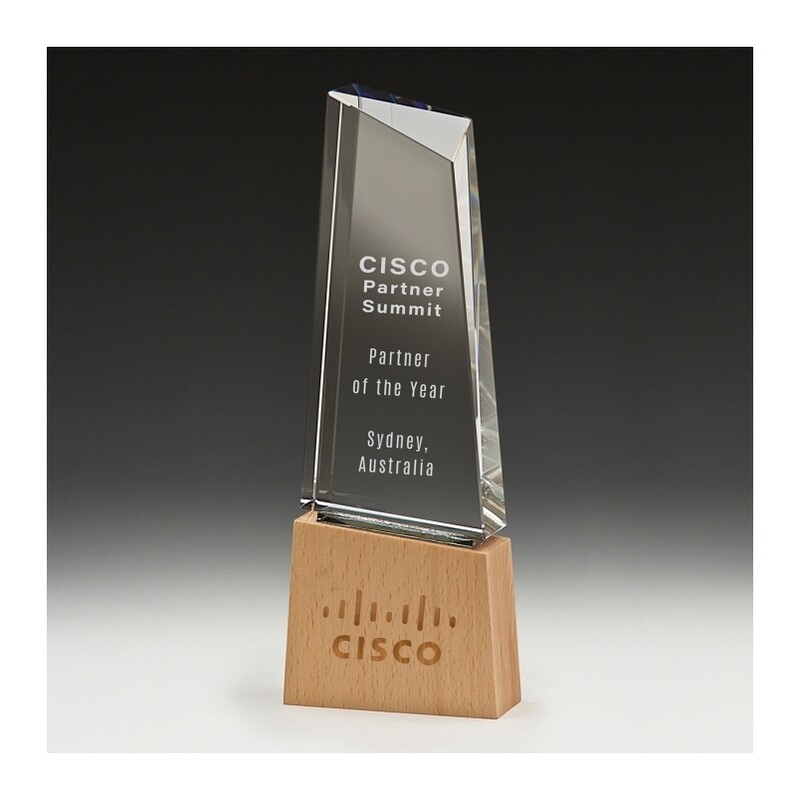 Supercharge Crystal Wood  Award