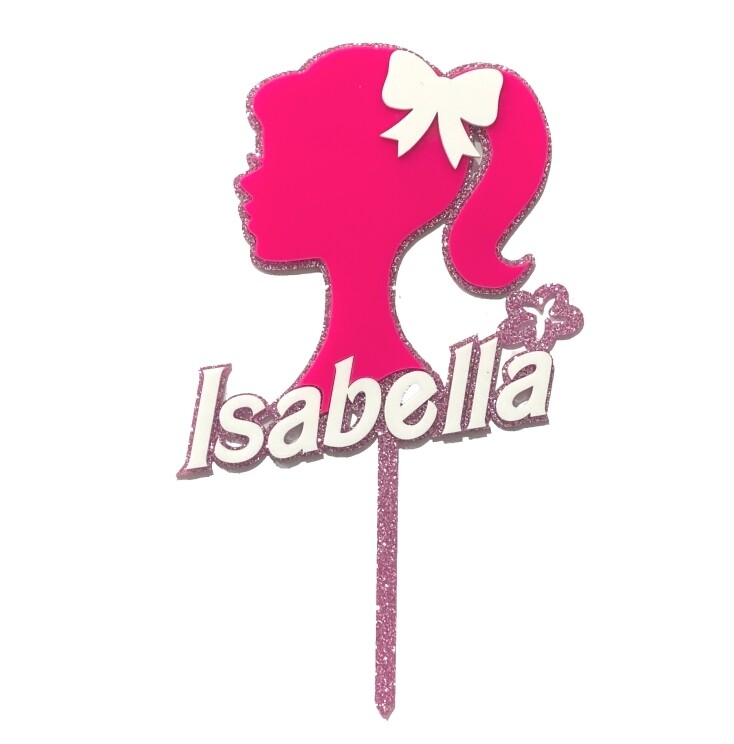 Barbie Themed Layered Cake Topper