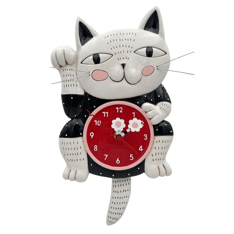&#39;Lucky Cat&#39; Allen Designs Pendulum Clock