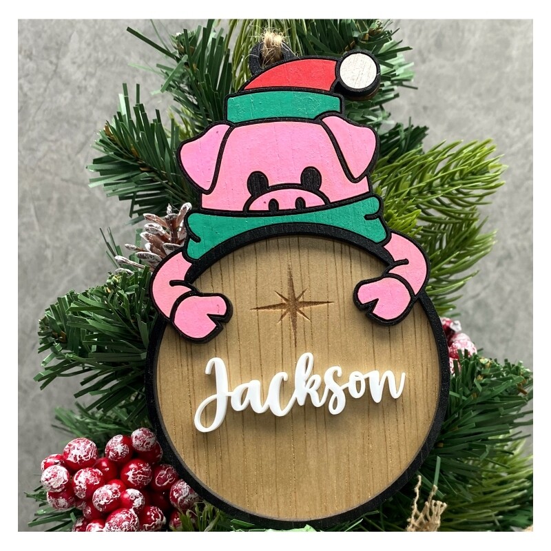 Pig Christmas Ornament