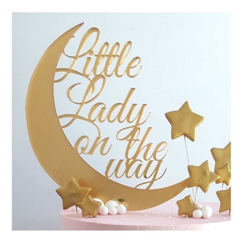 Baby Shower Little Lady  Cake Topper