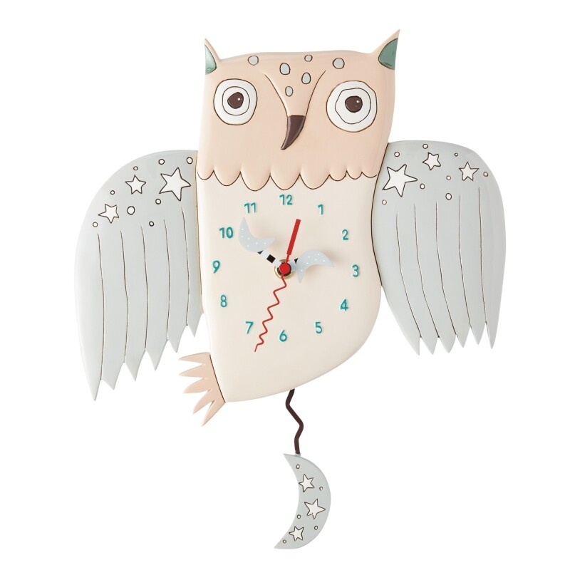 &#39;Sweet Dreams Owl&#39; Allen Designs Pendulum Clock