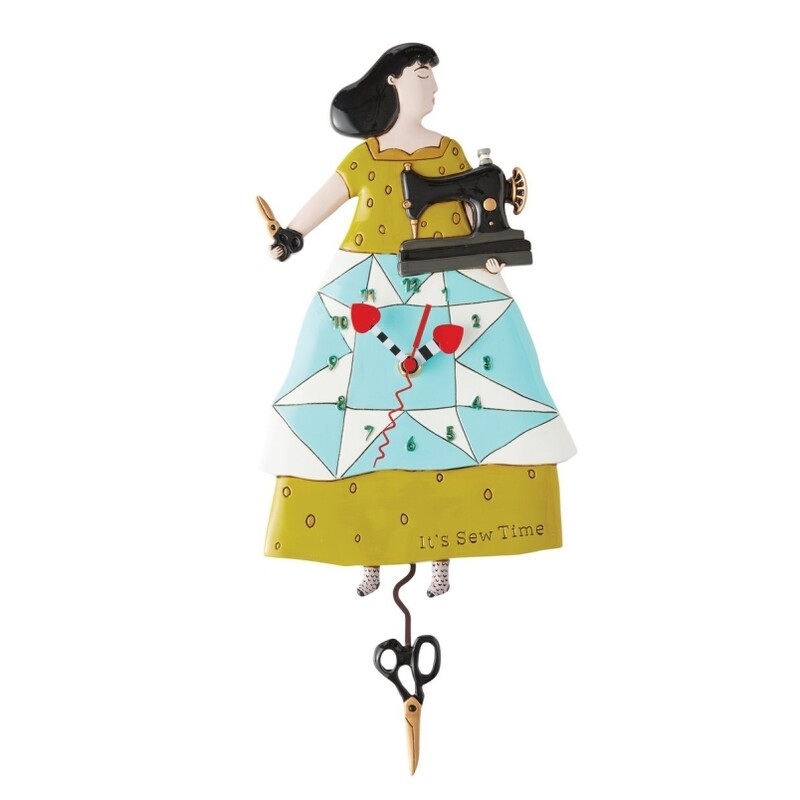 &#39;It&#39;s Sew Time&#39; Allen Designs Pendulum Clock