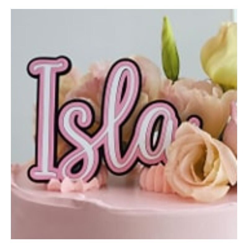 Named Layered Cake Topper
