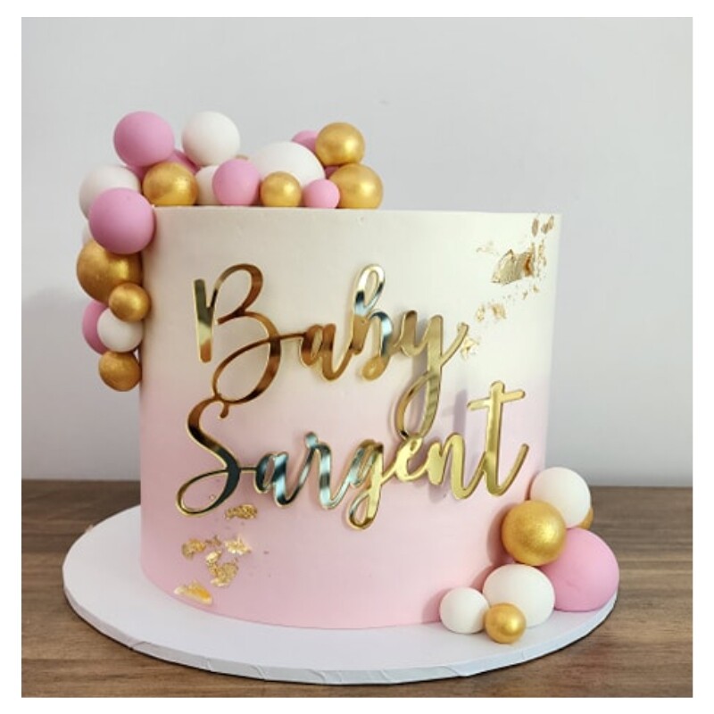 Baby Shower Cake Fropper &amp; Topper