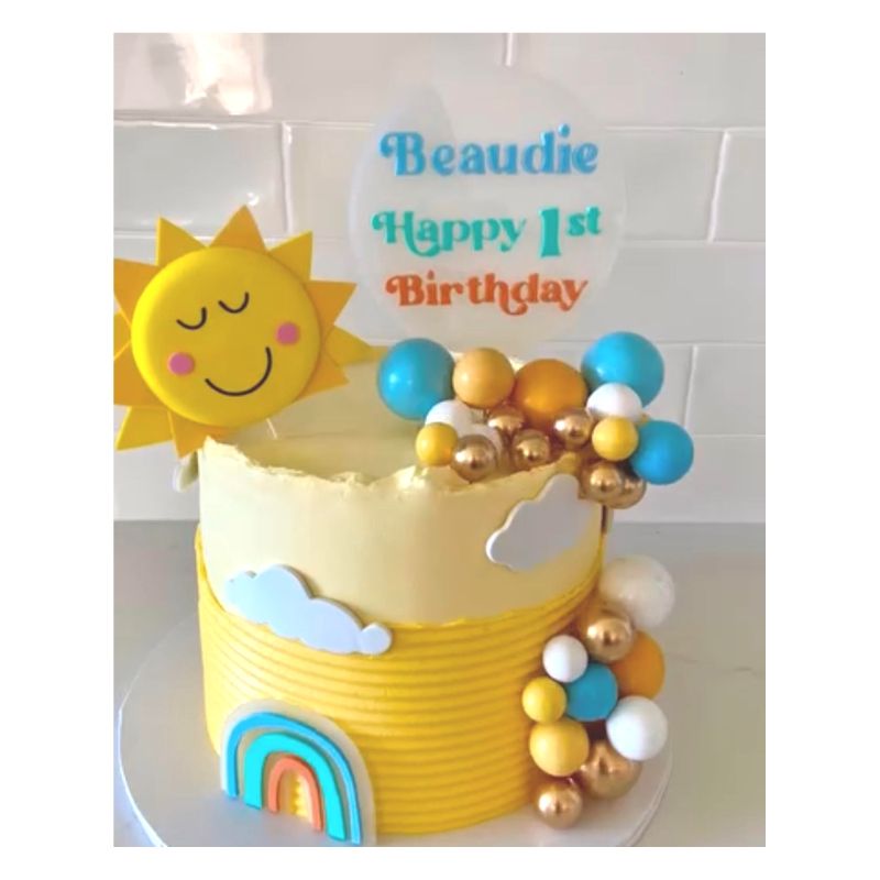 Rainbow Layered Cake Topper