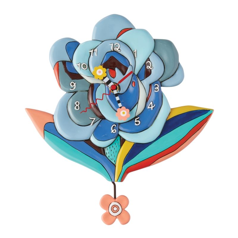 &#39;Blue Bloom&#39; Allen Designs Pendulum Clock