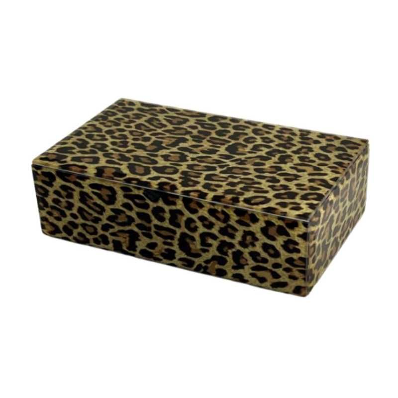 Leopard Print Glass Jewel Box