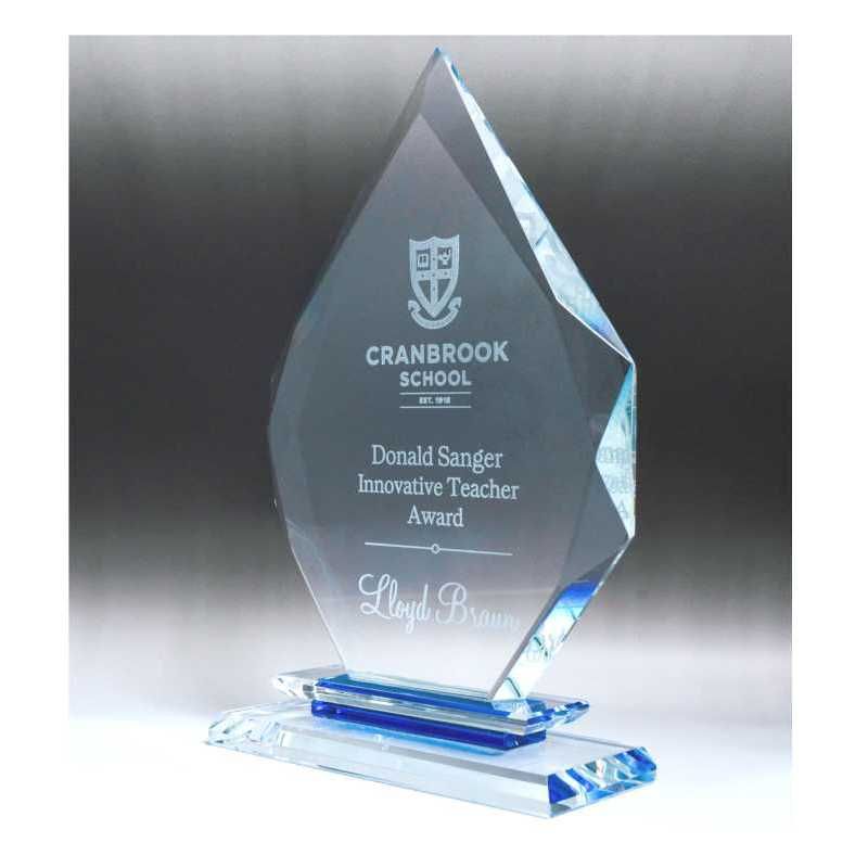 Aquamarine Glass Arrowhead Awards