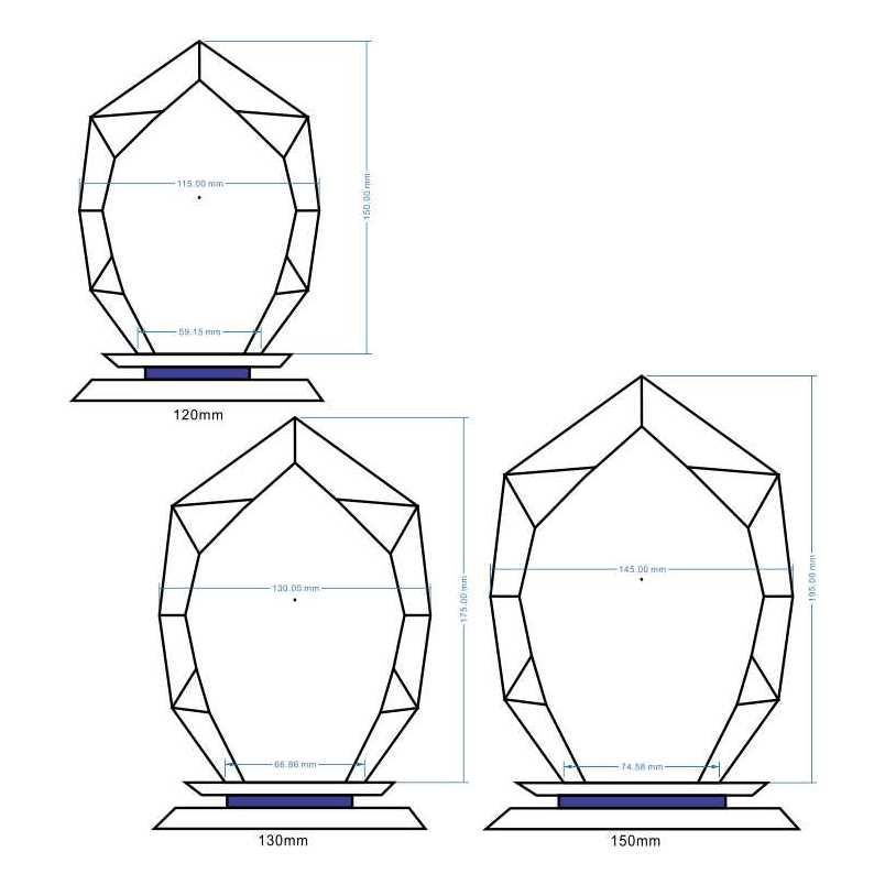Aquamarine Glass Arch Awards