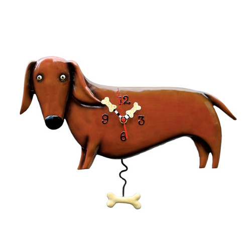 'Oscar Dachshund' Allen Designs Pendulum Clock
