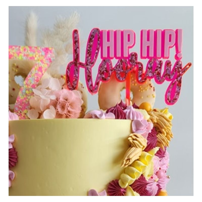 Hip Hip Hooray Cake Topper