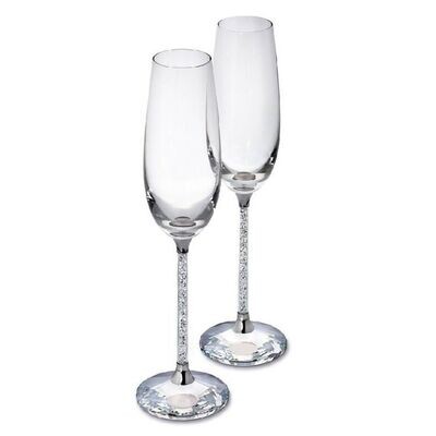 Diamonte Stemmed Flutes