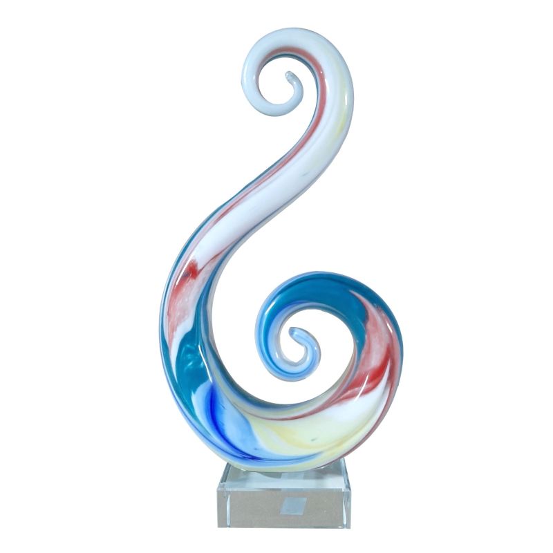 Art Glass Swirl Sculpture
