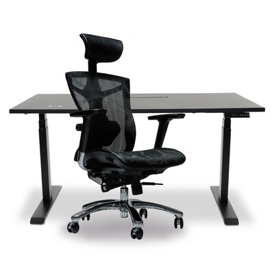 EVIS Smart Desk + Ergopro with Leg Rest Bundle