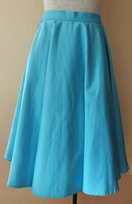 10 Vanessa Kelly Sandy Swing Skirt - Mid Blue Size 10