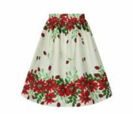 Poinsettia Border skirt Size 20 - 22