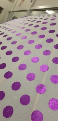 Parasol White Sheer Purple Polka dot
