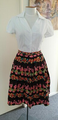 8 Beatrice Box Pleat Skirt Tropical Dance Size 8